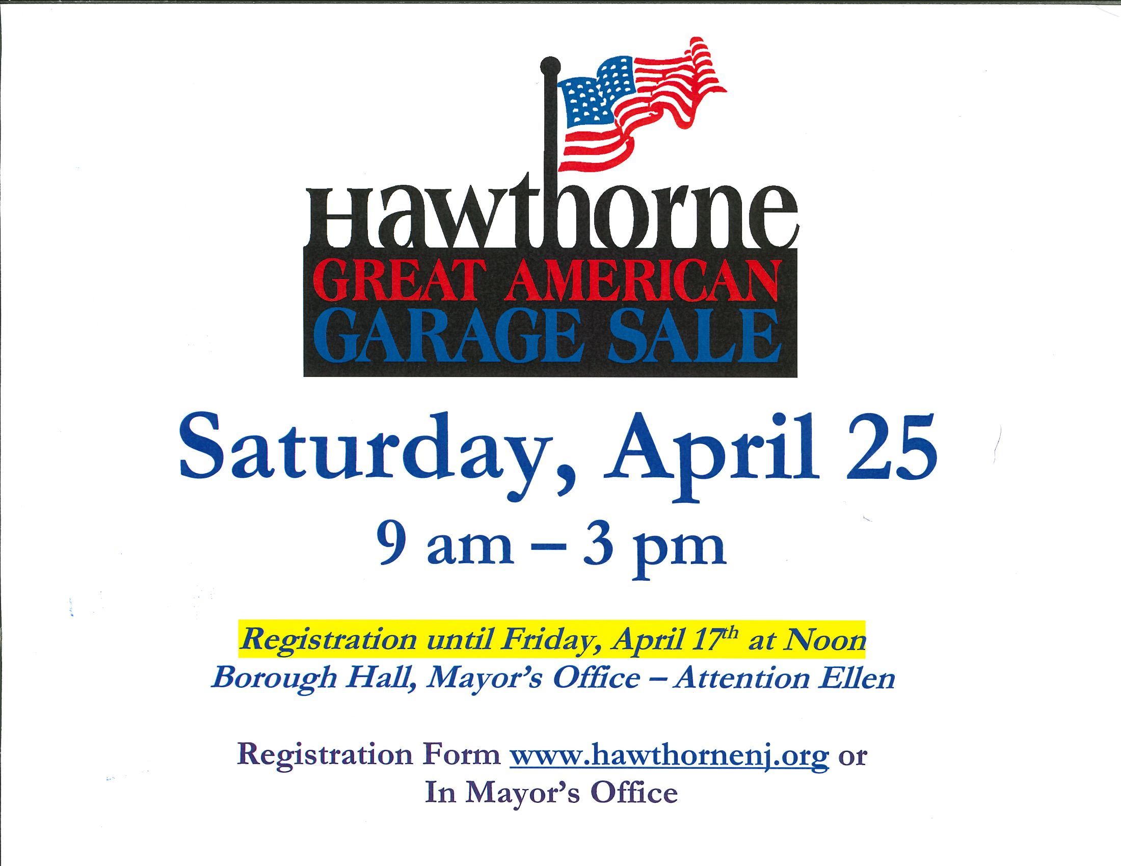 Notice of Garage Sale